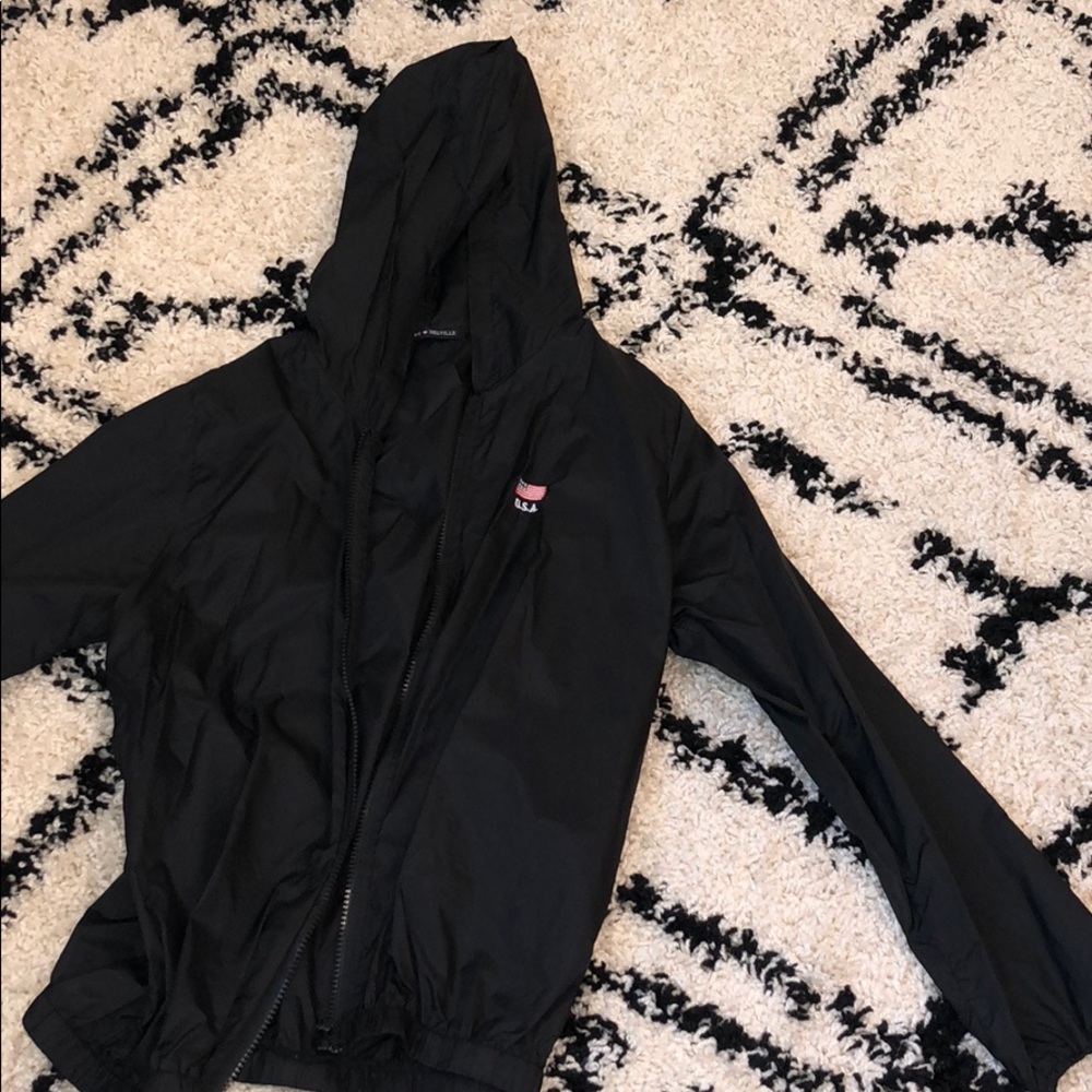 brandy melville black usa windbreaker